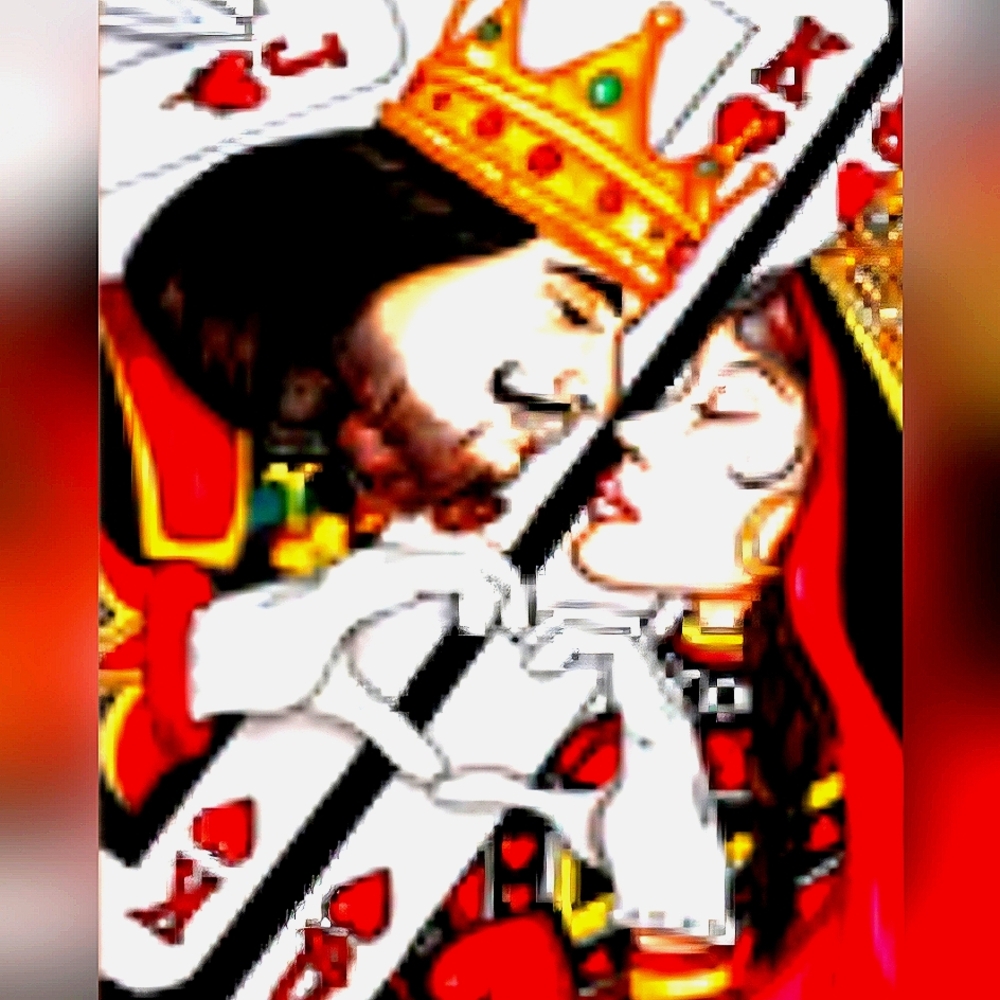 King & Queen Couple Canvas Art Print